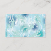 海書の下でウミガメの赤ちゃんシャワー エンクロージャーカード (裏面)