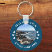 海最高の青の母の大西洋海波 キーホルダー (正面)