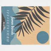 海月次マイルストーンベビーブランケット フリースブランケット (正面(横))