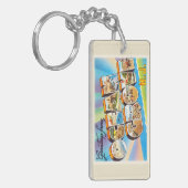 海果樹園のニュージャージーNJのヴィンテージ旅行郵便はがき キーホルダー (正面左)