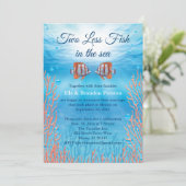海柱の中の水中の二つ結婚の魚 招待状 (スタンド正面)