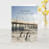 海桟橋グリーティングカード カード (黄色い花)