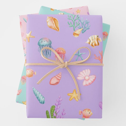 海模様の下で ラッピングペーパーシート (インサイチュ)