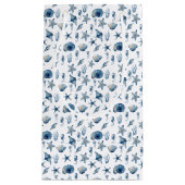 海模様の下の水色 スモールペーパーバッグ (正面)