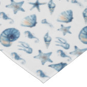 海模様の下の水色 テーブルクロス (アングル)