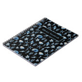 海模様の下の水色 ノートブック (左側)