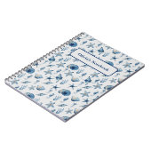 海模様の下の水色 ノートブック (左側)