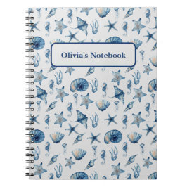 海模様の下の水色 ノートブック