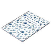 海模様の下の水色 ノートブック (左側)