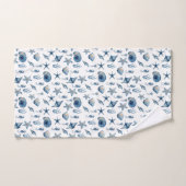 海模様の下の水色 バスタオルセット (ハンドタオル)