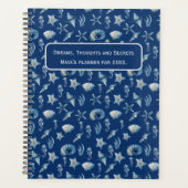 海模様の下の水色 プランナー手帳 (正面)