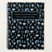 海模様の下の水色 プランナー手帳 (正面)