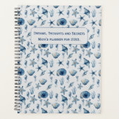 海模様の下の水色 プランナー手帳 (正面)