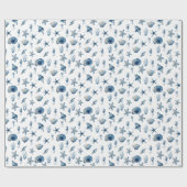 海模様の下の水色 ラッピングペーパー (フラット)