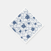 海模様の帆船 スタンダードカクテルナプキン (角)