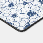海模様の帆船 デスクマット (コーナー)