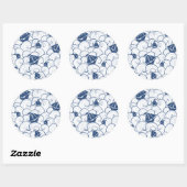 海模様の帆船 ラウンドシール (シート)