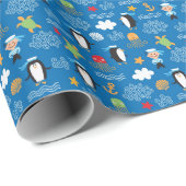 海模様テーマ ラッピングペーパー (ロールコーナー)