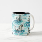 海模様マグカップ ツートーンマグカップ (正面右)