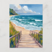 海歩道 | ビーチ波沿岸 ポストカード (正面)