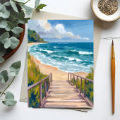 海歩道 | ビーチ波沿岸 ポストカード