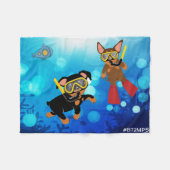 海毛布の下の最低Pinのスキューバダイビング フリースブランケット (正面(横))