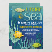 海水カラー海誕生会 招待状 (正面/裏面)