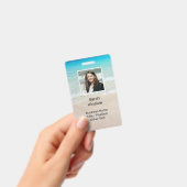 海水ビーチシーンフォトカスタム バッジ (手持ち)