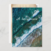 海水ビーチ波はがき ポストカード (正面/裏面)