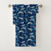 海水中イルカと魚 バスタオルセット (インサイチュ)