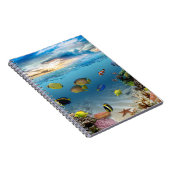 海水中コーラルリーフ熱帯魚 ノートブック (右側)