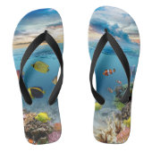 海水中コーラルリーフ熱帯魚 ビーチサンダル (フットベッド)