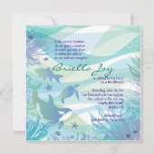 海水中シーライフバルミツワー招待状 招待状 (正面)