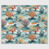 海水中海洋 ラッピングペーパー (フラット)