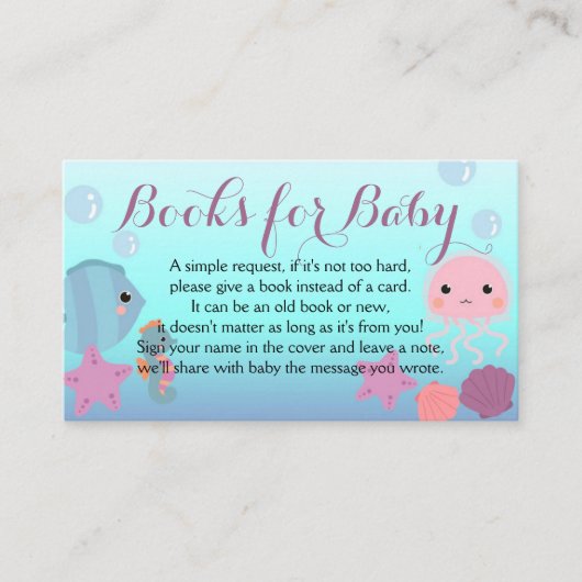 海水中海産ベビーシャワーベビー エンクロージャーカード (正面)