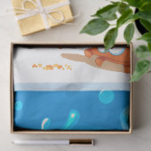 海水中競技かわいいカニおもしろいの魚のデコップ 薄葉紙 (ギフト)