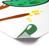 海水中競技かわいいタートルヒトヒトヒトキッズルームP ポスター (角)