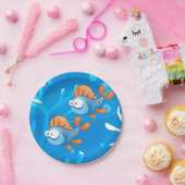 海水中競技かわいい魚の紙プレート ペーパープレート (パーティー)
