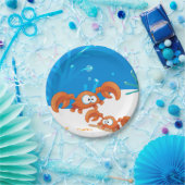 海水中競技キュートカニ紙プレート ペーパープレート (パーティー)