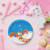 海水中競技キュートカニ紙プレート ペーパープレート (パーティー)