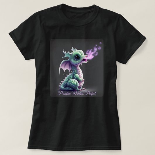 海水中競技マー吹ドラゴンの煙 Tシャツ (デザイン正面)