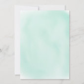 海水彩のベビーシャワーの下にいるかわいいクジラ 招待状 (裏面)