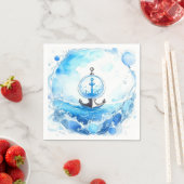 海水彩の喜び：男の子の赤ちゃんシャワー スタンダードカクテルナプキン (インサイチュ)