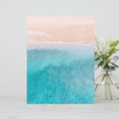 海水彩抽象芸術スクラップブック8.5x11紙 (スタンド正面)