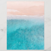 海水彩抽象芸術スクラップブック8.5x11紙 (正面)