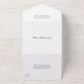 海水彩沿岸ビーチ結婚式 オールインワン招待状 (外側)