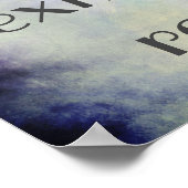 海水感動的色を吸い芸術的込む ポスター (角)