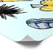 海水族館の水彩色 ポスター (角)