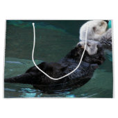 海水浴の写真 ラージペーパーバッグ (正面)