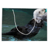 海水浴の写真 ラージペーパーバッグ (裏面)